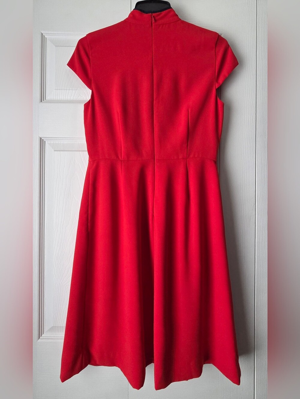 J. Crew Red Bow-Tie Fit & Flare Dress Size 6 - Picture 7 of 13